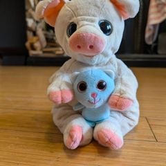 Pig soft toy.