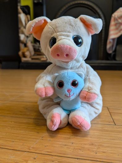 Pig soft toy.