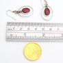 925 Vintage Sterling Silver Red Jasper Earrings Image 6
