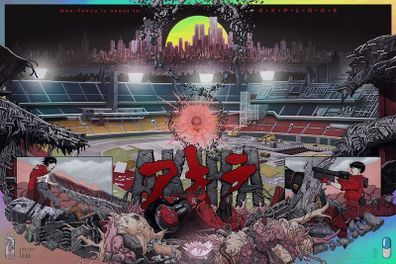 Akira Good for Health, Bad for Education (Foil LE75) Andrew Rowland + Plus Free Mystery Print
