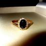 Vintage 9ct Gold Sapphire and Diamond Ring Image 8