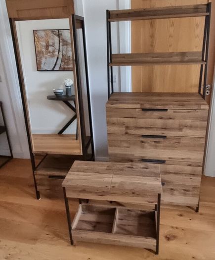 5 Pieces Industrial Style Furniture Set