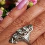 Antique Art Deco Diamond and 18 Carat White Gold Ring Image 4