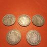 silver coins 5 x halfcrowns Image 2