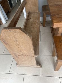solid wood bench