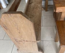 solid wood bench
