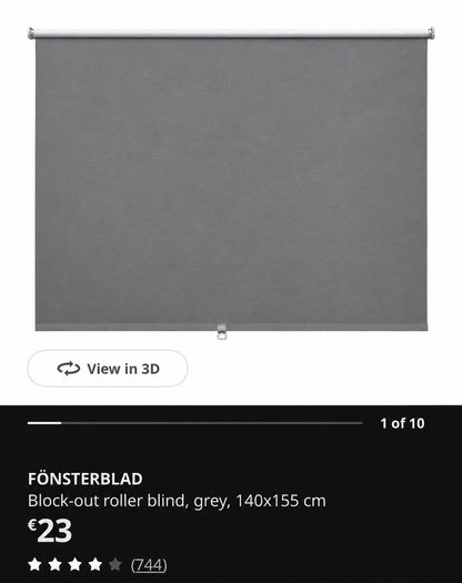 Ikea Fonsterblad Block-out Roller Blind