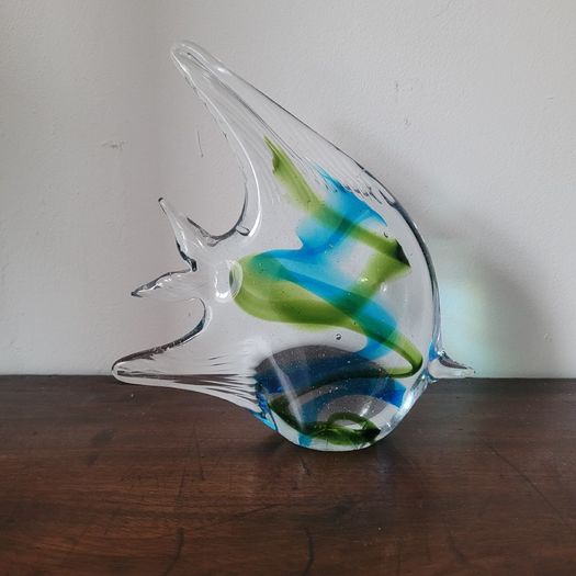 Vintage pair of murano style angel fish