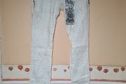 womens D&amp;G Dolce and Gabanna millionaire trousers pants leggings Size small  W 29 L 32 gold print and embellishments