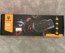 Gaming keyboard, mouse and headset