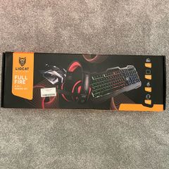 Gaming keyboard, mouse and headset