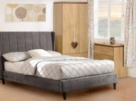 main image for ad Amelia 4'6" Bed in Dark Grey Fabric