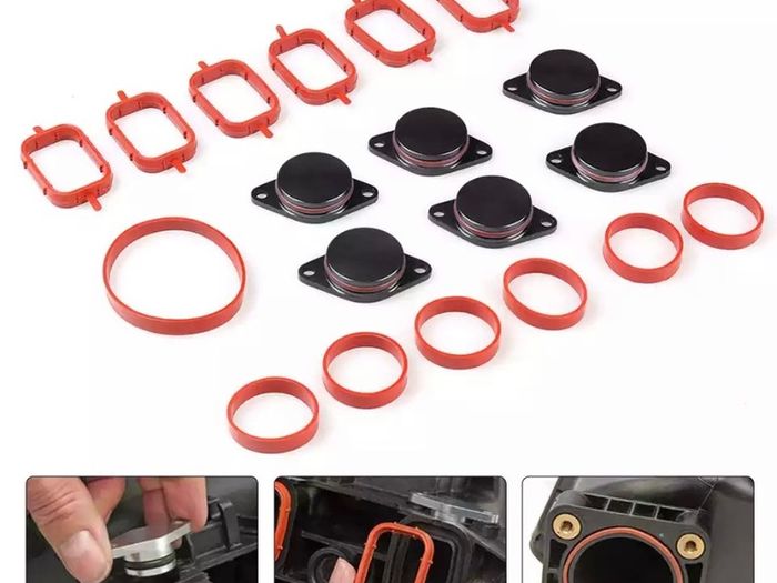 6X33mm Auto Replacement Parts for BMW M57 Swirl Blanks Flaps Repair Delete Kit with Intake Gaskets Key Blanks
