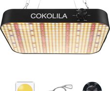 LED Grow Light 600W, 588pcs LEDs Grow Lights for Indoor Plants, UV-IR Sunlight Full Spectrum Plant Growing Lamp for Seed Starting, Seedlings, Vegetables, Daisy Chain Function