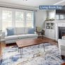 Modern Abstract Area Rug 120x180cm Washable Living Room Rug Non-slip Soft Accent Carpet Area Rugs Faux Wool Boho Art Floor Carpet for Living Room Bedroom Home Office Dining Room Kitchen Decor Image 2