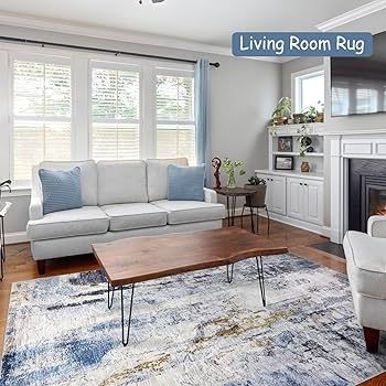 Modern Abstract Area Rug 120x180cm Washable Living Room Rug Non-slip Soft Accent Carpet Area Rugs Faux Wool Boho Art Floor Carpet for Living Room Bedroom Home Office Dining Room Kitchen Decor
