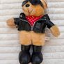 Vintage PMS Biker Mates Bear Playmates Soft approx. 28 cm. Damaged Plush Please see photos Image 2