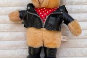 Vintage PMS Biker Mates Bear Playmates Soft approx. 28 cm. Damaged Plush Please see photos