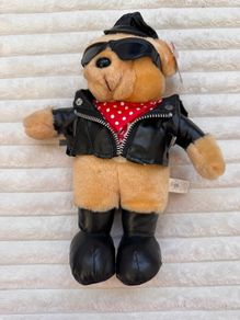 Vintage PMS Biker Mates Bear Playmates Soft approx. 28 cm. Damaged Plush Please see photos
