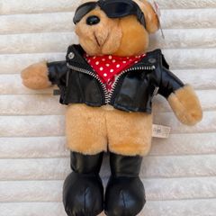 Vintage PMS Biker Mates Bear Playmates Soft approx. 28 cm. Damaged Plush Please see photos