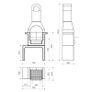Concrete Charcoal BBQ Stand with Chimney Image 8