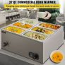 220v food heater Bain Marie 6- pan plate container food heater electric desktop steam table stainless steel large capacity buffet Image 2