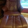 Leather Chair and Footstool Image 2