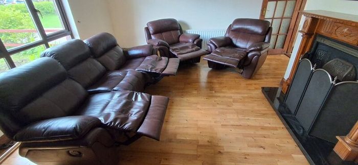 Suite of furniture, leather ,brown
