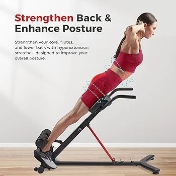Foldable Hyperextension Roman Chair w/Back Extension, Home Gym Sit Up Bench for Glute & Ab Workouts, Optional Adjustment Incline & Multi-Function Heavy-Duty Exercise Equipment