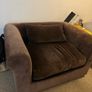 Habitat Velvet Loveseat, 1.5 Seater Sofa, Armchair, Brown Image 2