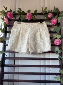 River island cream lace shorts size 10