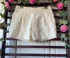 River island cream lace shorts size 10