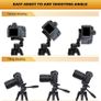 Phone Tripod for iPhone 55inch/140cm, Extendable Mobile Phone Tripod Stand, Portable Camera Tripod Stand for filming with Wireless Remote Shutter and Holder Mount, Black Image 3
