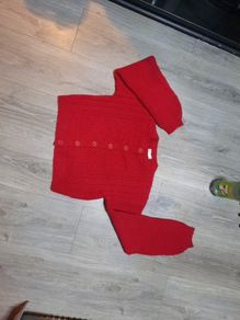 leigh tucker red cardigan