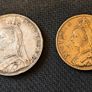 Victoria crown 1889 and Double florin 1887 Image 2