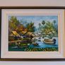 Set of 4 Framed Vietnamese-inspired Canvas Paintings Image 4