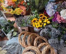 Faux flowers wreaths