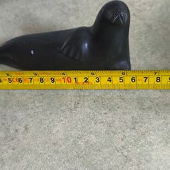 Canadian Eskimo Art, sculpture carved stone seal, Made in Canada