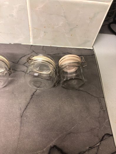 Storage jars glass