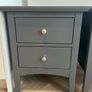 Bedside Locker / Table x2 - Wood - Dark Grey Image 7