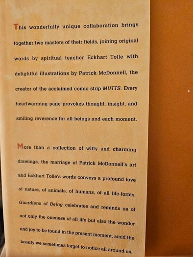 Guartians Of Being.  By Echart Tolle. Art By Patrick Mcdonnell. Hardback With Dustjacket In Good Condition.  See Photos For Same.