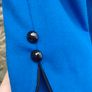 Electric blue ladies blazer with black button and trim detail size M/L Postage included Image 4
