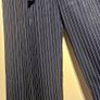 Navy Pinstripe Wide-Leg Culottes with Tie Belt Image 2