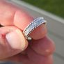 Brand New 9ct White Gold Diamond Eternity Ring Image 7