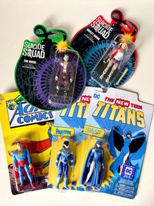 Superman, Nightwing, Raven, Joker & Harley Funko Action Figures