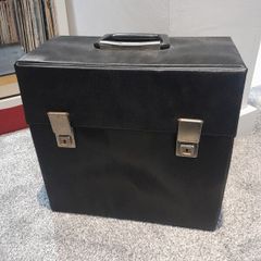 Original, vintage, 1970s/1980s vinyl LP/Record carry case, storage case. Including 40 LP Records.