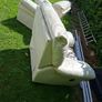 free cream leather armchairs Image 4