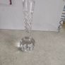 Vintage Crystal Bud Vase Diamond Cut 15.5cm Tall With Havey Base Work As Paper Wight. Image 7