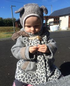 Next baby girl wool winter coat 2-3 leopard print free hats gloves