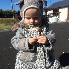 Next baby girl wool winter coat 2-3 leopard print free hats gloves